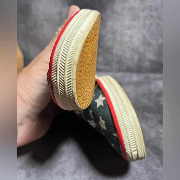 RED WHITE BLUE KEDS SLIP ON FLATS - Picture 5 of 5